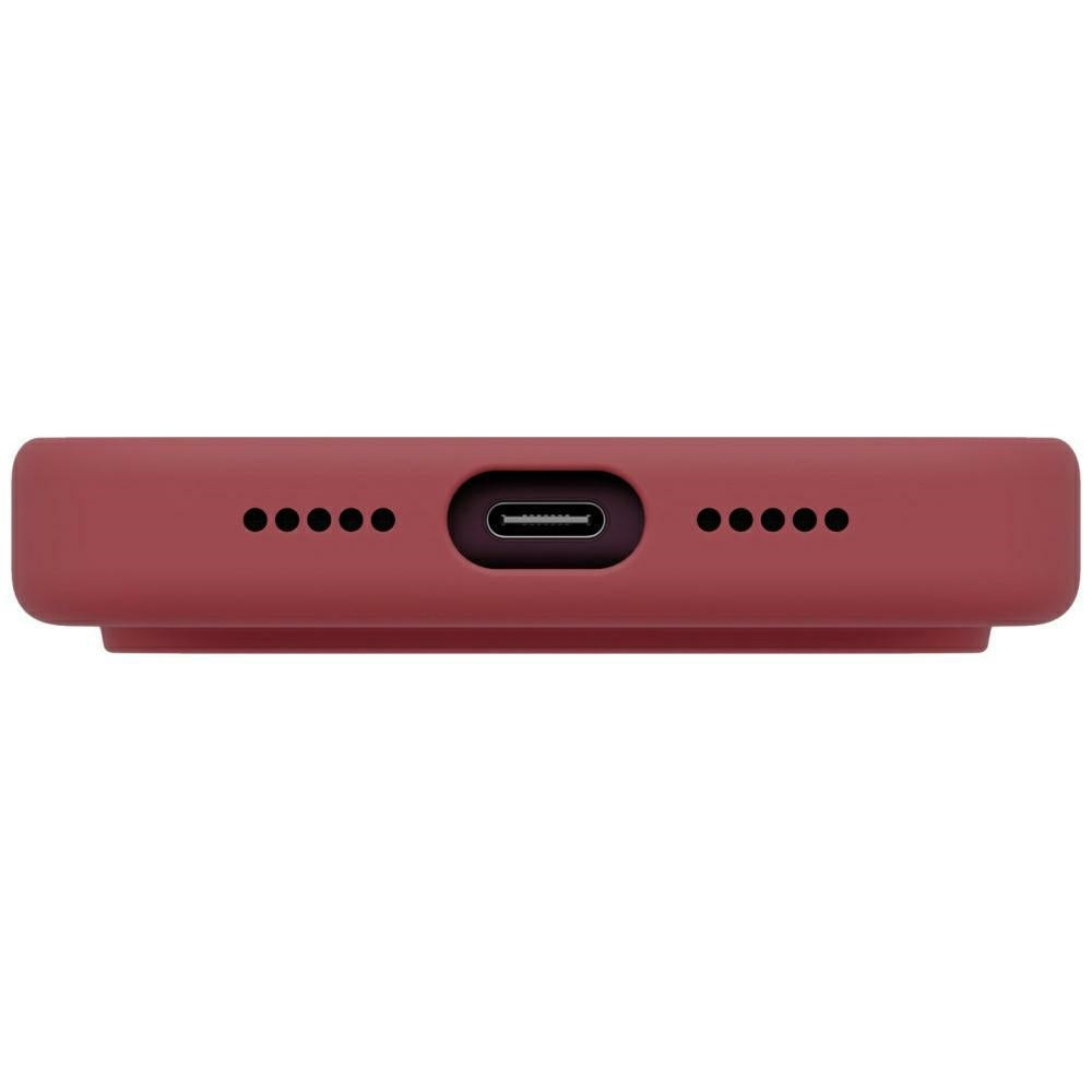 Uniq iPhone 18 Pro / iPhone 17 Pro - Θήκη Σιλικόνης MagSafe - Lino Magclick Charging - Cranberry Red