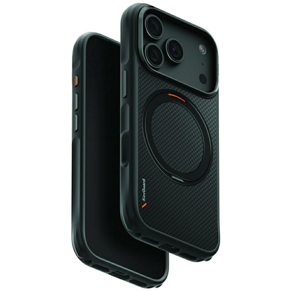 Uniq iPhone 18 Pro / iPhone 17 Pro - Σκληρή Θήκη με Δαχτυλίδι Συγκράτησης MagSafe - Keva Mov Kickstand Aramid - Black