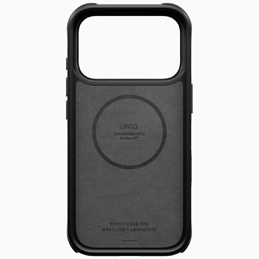 Uniq iPhone 18 Pro / iPhone 17 Pro - Σκληρή Θήκη με Δαχτυλίδι Συγκράτησης MagSafe - Keva Mov Kickstand Aramid - Black