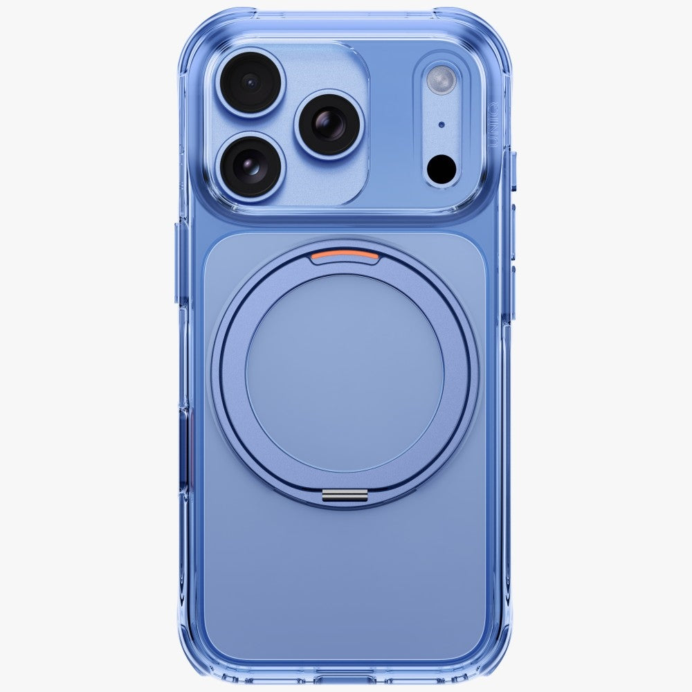 Uniq iPhone 18 Pro / iPhone 17 Pro - Σκληρή Θήκη με Πλαίσιο Σιλικόνης και Stand MagSafe - Swivix 360 Rotating Kickstand - Blue