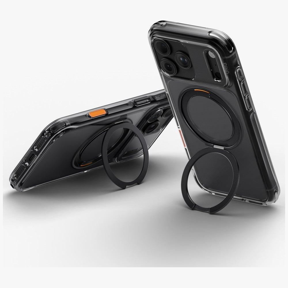 Uniq iPhone 18 Pro Max / iPhone 17 Pro Max - Σκληρή Θήκη με Πλαίσιο Σιλικόνης και Stand MagSafe - Swivix 360 Rotating Kickstand - Black