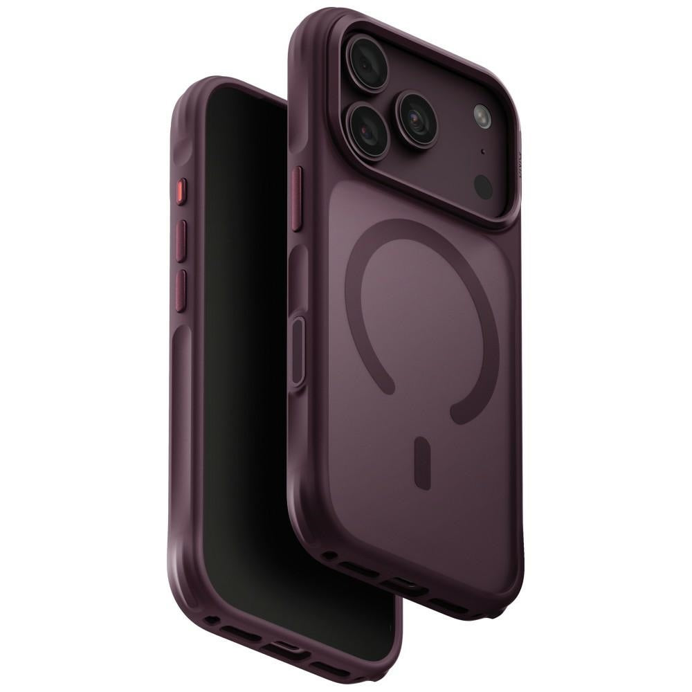 Uniq iPhone 18 Pro / iPhone 17 Pro - Σκληρή Θήκη με Πλαίσιο Σιλικόνης και MagSafe - Veren MagClick - Burgundy