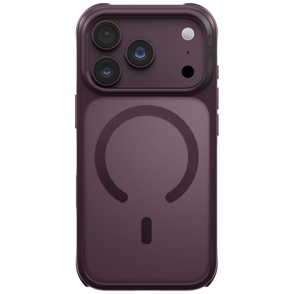 Uniq iPhone 18 Pro / iPhone 17 Pro - Σκληρή Θήκη με Πλαίσιο Σιλικόνης και MagSafe - Veren MagClick - Burgundy