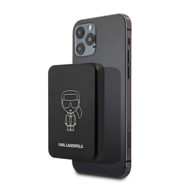 Karl Lagerfeld Induction Powerbank MagSafe - 3000 mAh - Black - KLPBMSOIBK