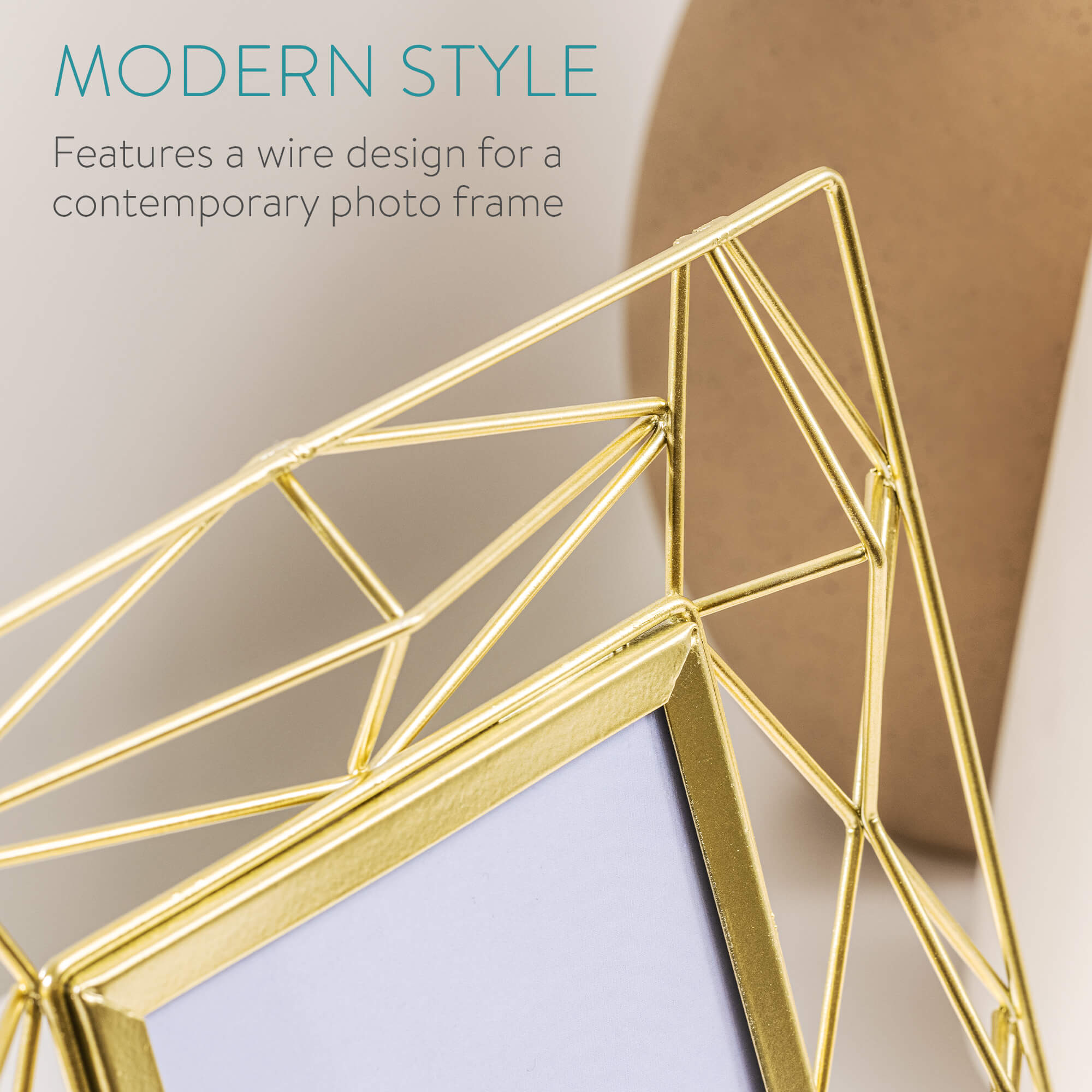 Navaris Μεταλλική Κορνίζα για Φωτογραφίες 10 x 15 cm - Gold - 54642.2.21