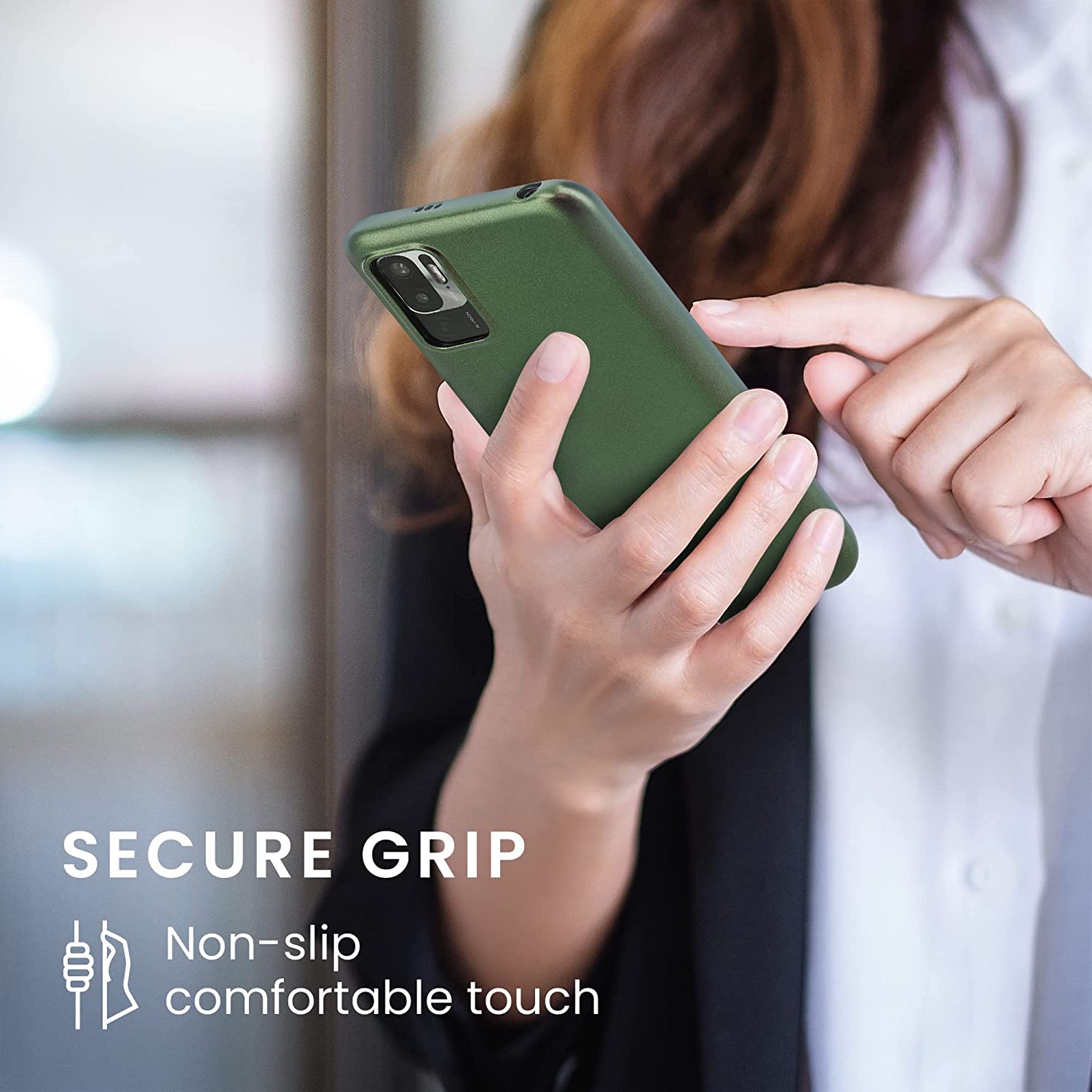 KW Xiaomi Redmi Note 10 5G / Poco M3 Pro 5G Θήκη Σιλικόνης TPU - Metallic Forest Green - 57664.233