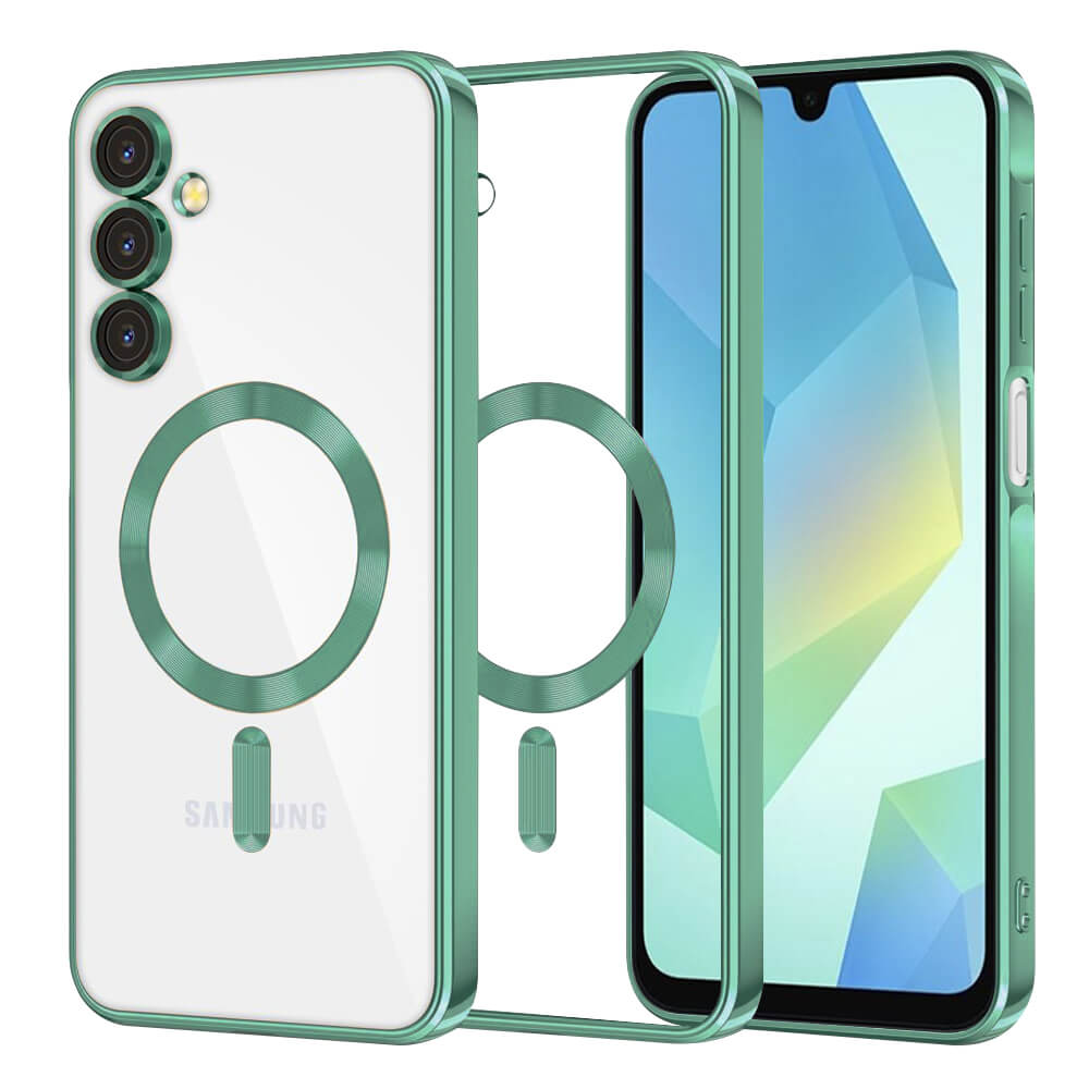 Techsuit Samsung Galaxy A16 4G / A16 5G - Luxury Crystal MagSafe - Θήκη Σιλικόνης - Light Green