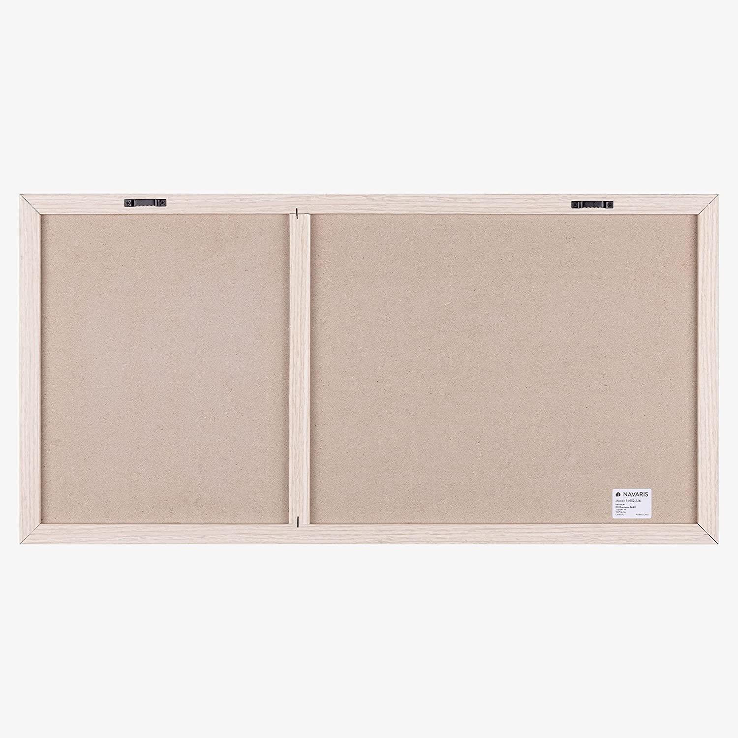 Navaris Πίνακας Ανακοινώσεων με Καθρέφτη και Πίνακα με Πινέζες - 70 x 35cm - Cream - 54652.2.16