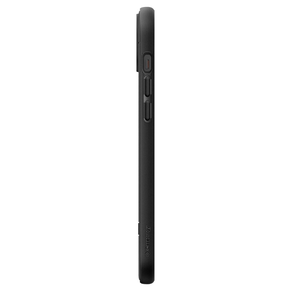Caseology iPhone 15 Parallax Mag Θήκη Σιλικόνης με Σκληρό Πλαίσιο και MagSafe - Matte Black