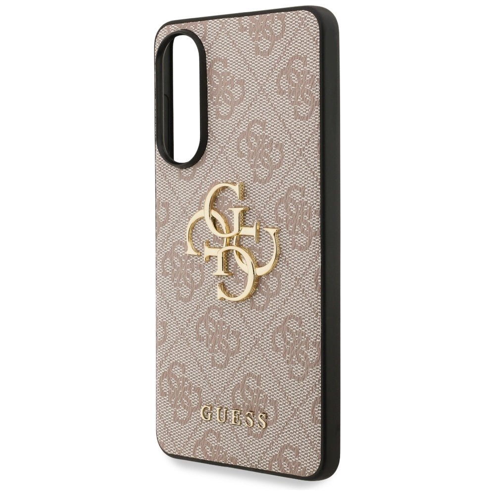 Guess Samsung Galaxy S25 Edge - Big 4G Logo Classic Logo - Σκληρή Θήκη με Επένδυση από Οικολογικό Δέρμα - Pink - GUHCS25E4GMGPI