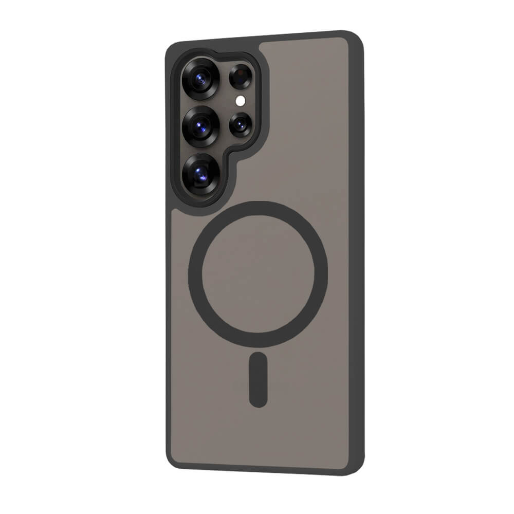 Techsuit Samsung Galaxy S25 Ultra - HaloFrost MagSafe Series - Σκληρή Θήκη με Πλαίσιο Σιλικόνης - Black