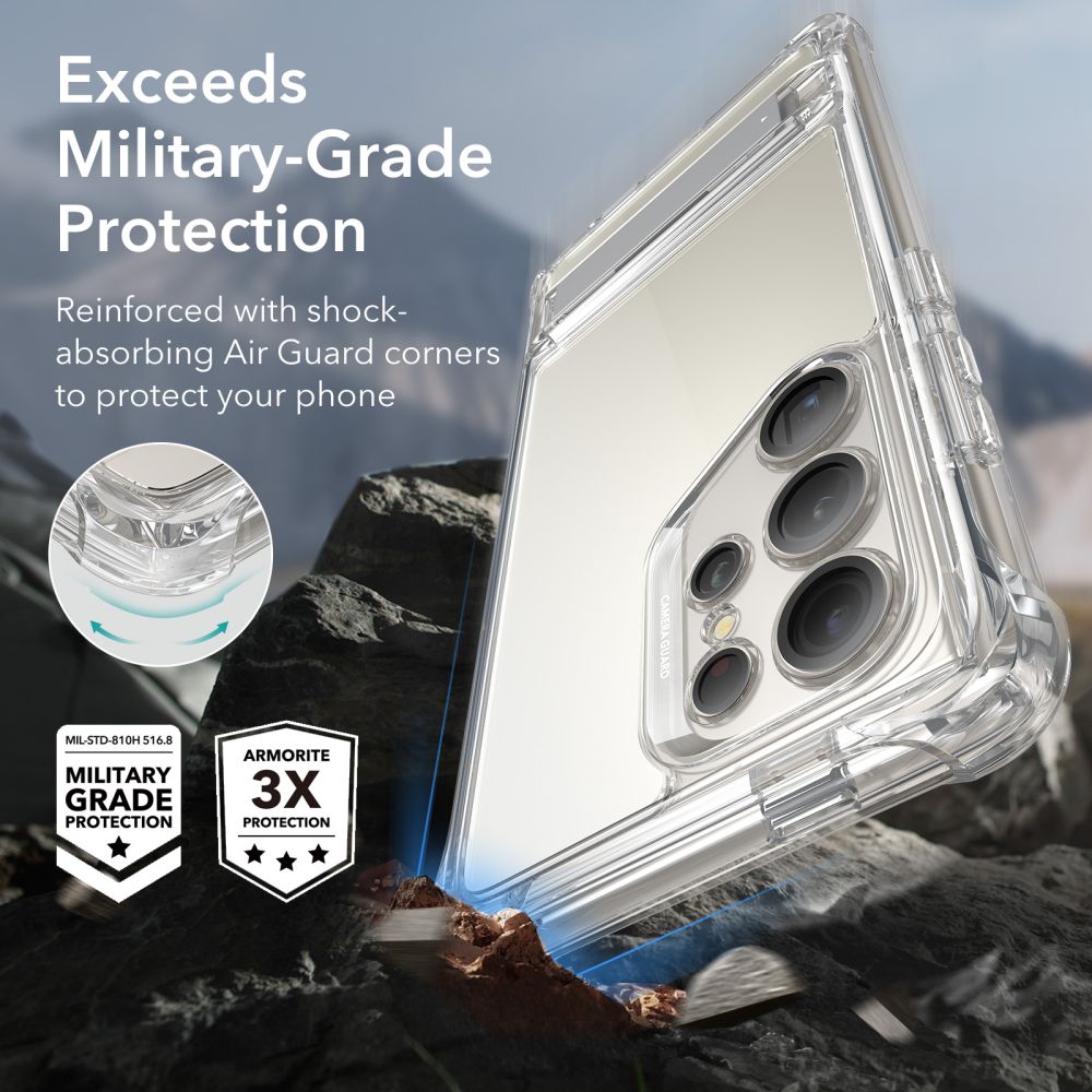 ESR Samsung Galaxy S24 Ultra Armor Kickstand Σκληρή Θήκη με Προστασία Οθόνης / Κάμερας και Stand - Clear