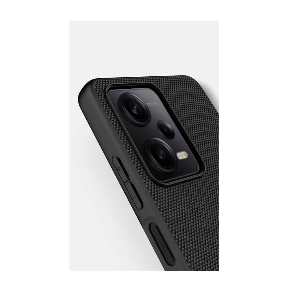 Nillkin Xiaomi Redmi Note 12 Pro+ Textured Case Σκληρή Θήκη με Πλαίσιο Σιλικόνης - Black
