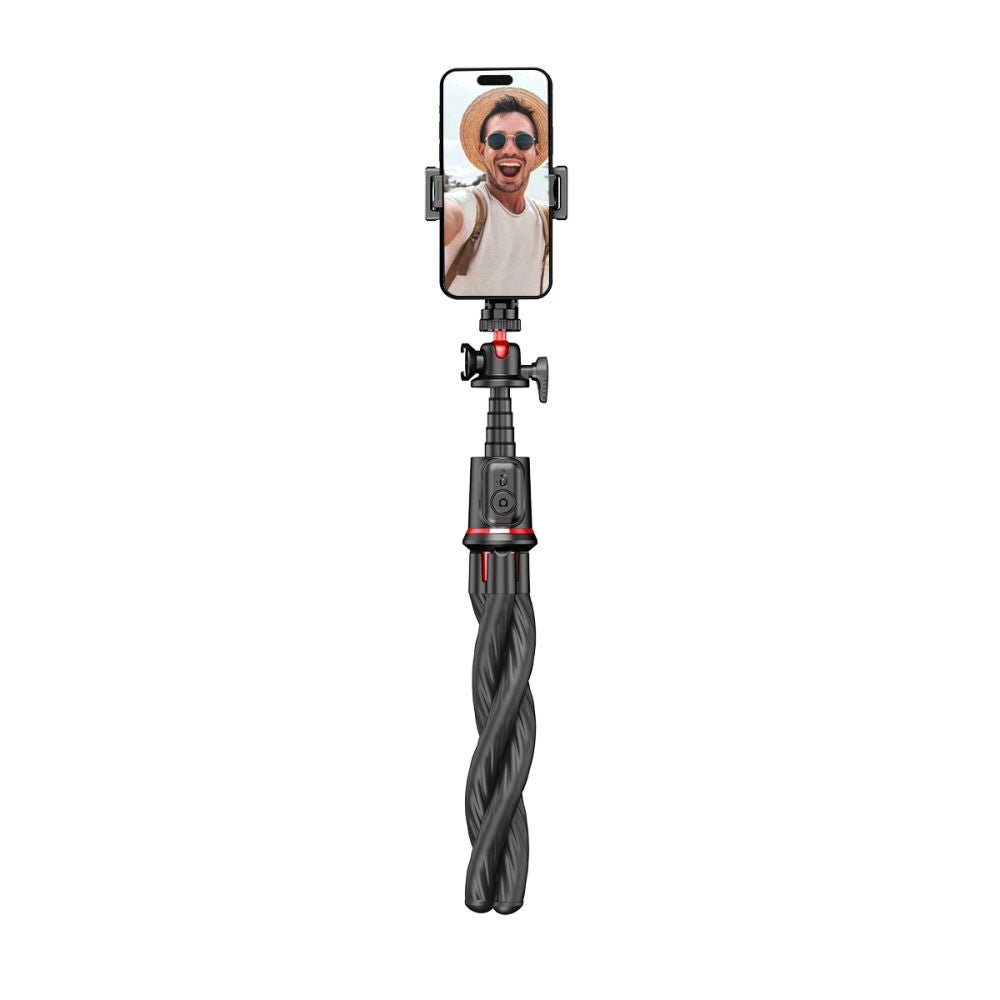 Tech - Protect L07S Ασύρματο Selfie Stick με Τρίποδο με Εύκαμπτα Πόδια και Τηλεχειριστήριο Bluetooth - Black