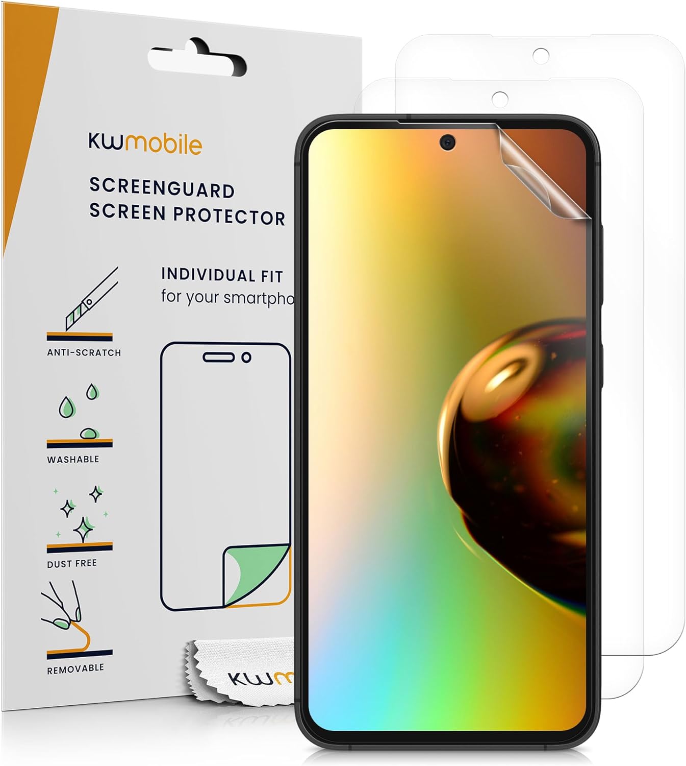 KW Samsung Galaxy S23 FE - Τρεις Μεμβράνες Προστασίας Οθόνης - Διάφανες - KWM000021LD001C