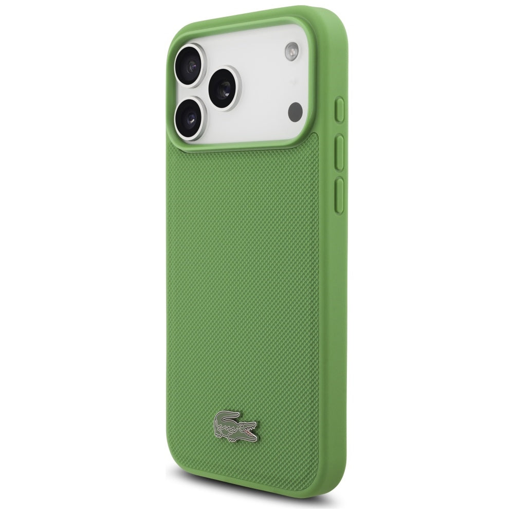 Lacoste iPhone 17 Pro Max - Petit Pique Lacquer Logo MagSafe - Σκληρή Θήκη με Πλαίσιο Σιλικόνης - Estragon