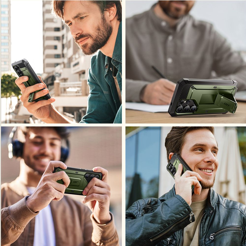 Supcase Samsung Galaxy S25 Ultra Unicorn Beetle Pro 2 Σκληρή Θήκη με Προστασία Οθόνης και Stand - Green