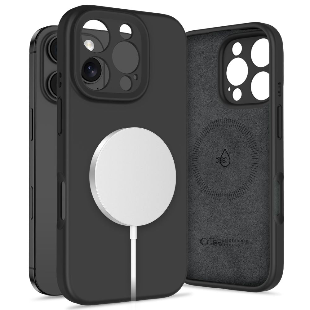 Tech-Protect iPhone 16 Pro Liquid Silicone - MagSafe Θήκη Σιλικόνης TPU - Black