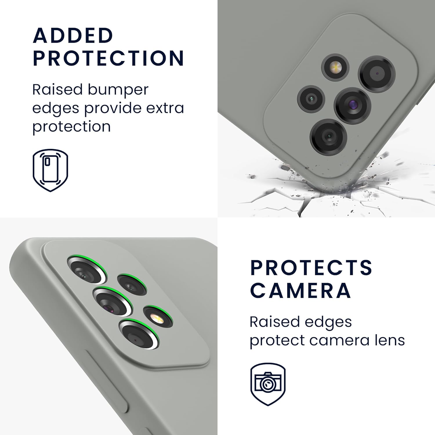 KW Samsung Galaxy A53 5G Θήκη Σιλικόνης Rubberized TPU - Grey