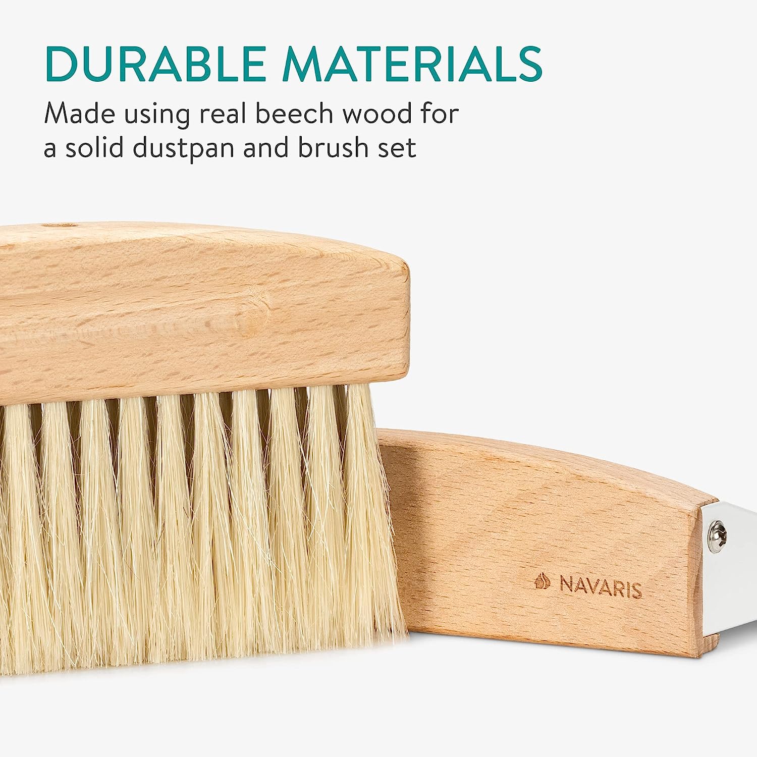 Navaris Σετ Μίνι Σκούπα Χειρός με Φαράσι - White / Light Brown - 54917.02