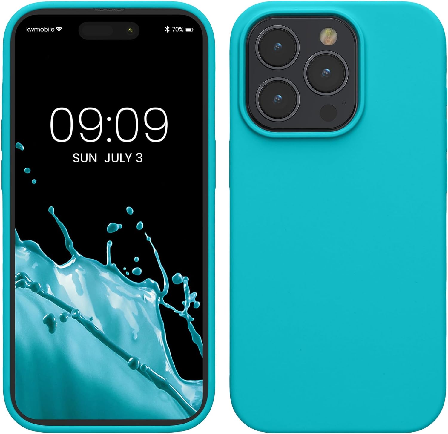 KW iPhone 15 Pro Max Θήκη Σιλικόνης Rubberized TPU - Cool Glacier