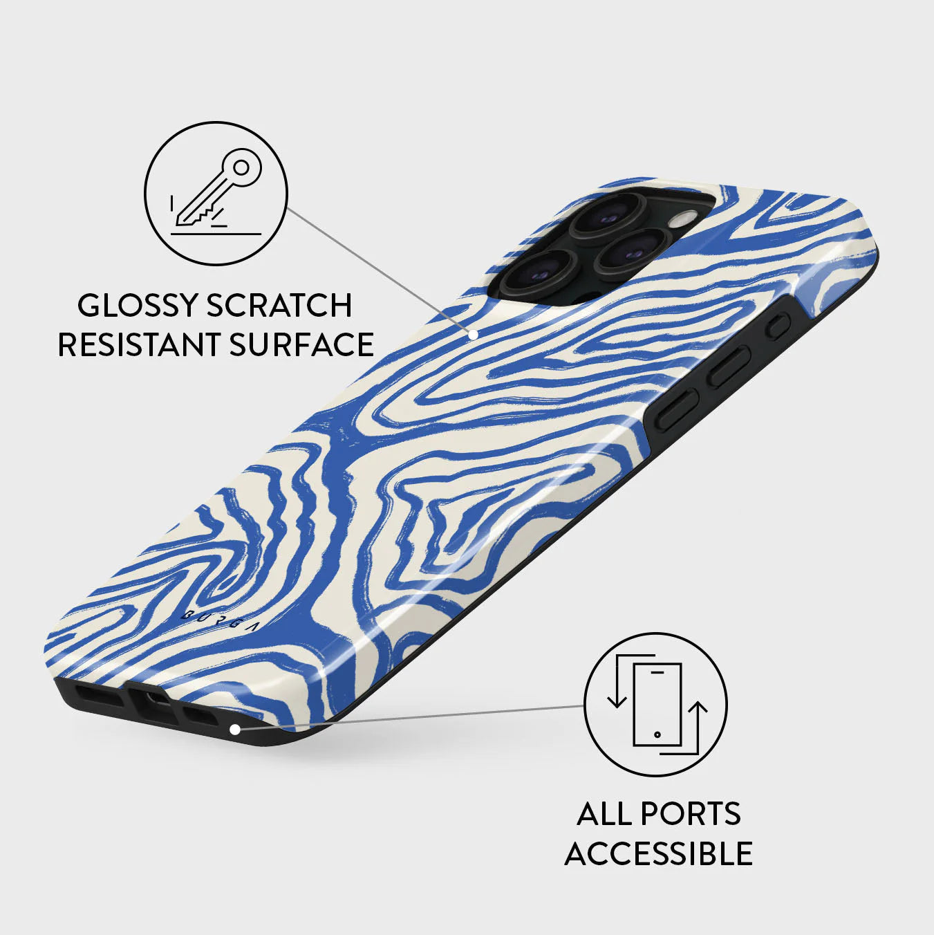 Burga iPhone 15 Pro Fashion Tough MagSafe Σκληρή Θήκη με MagSafe - Seven Seas