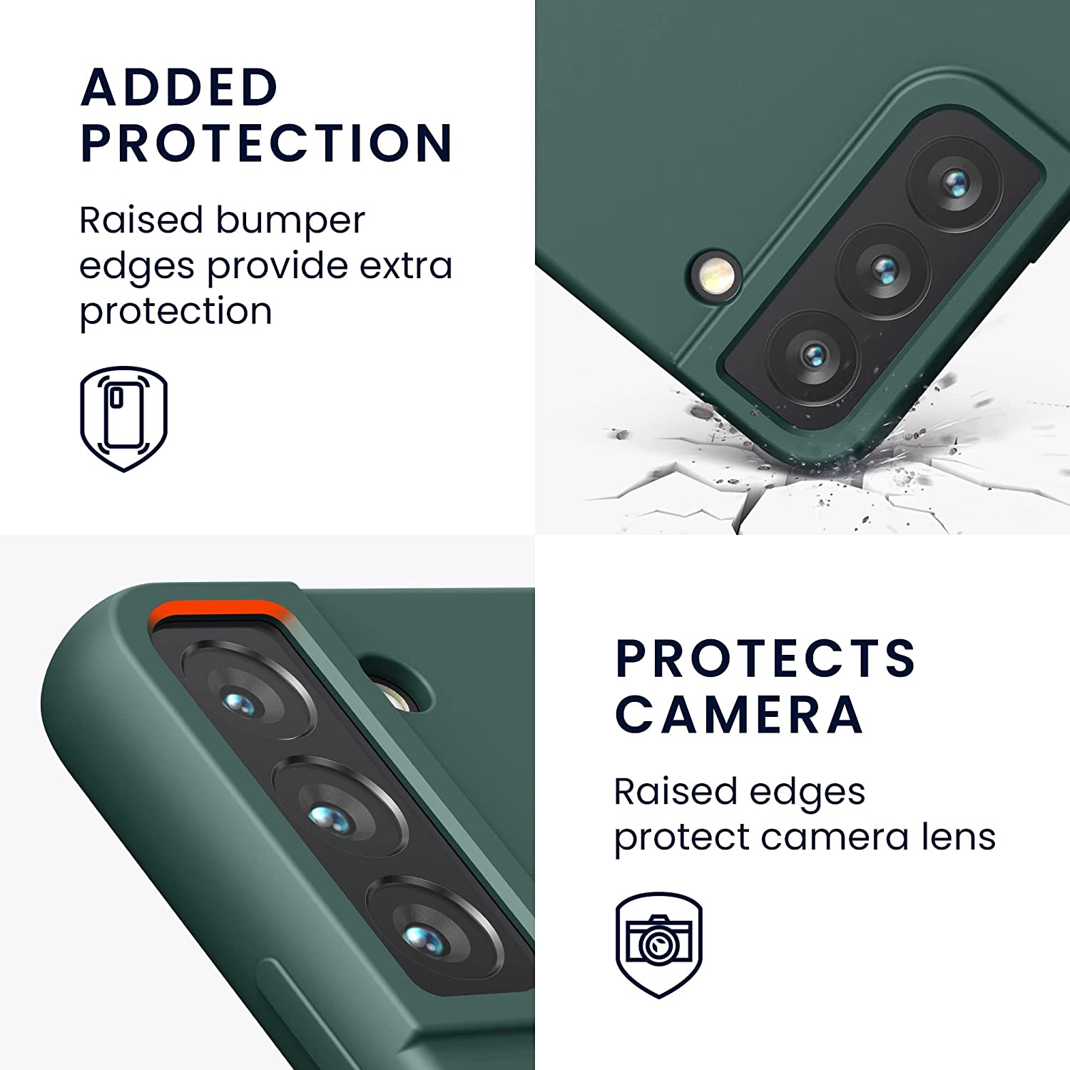 KW Samsung Galaxy S22 Θήκη Σιλικόνης Rubberized TPU - Moss Green - 56756.169