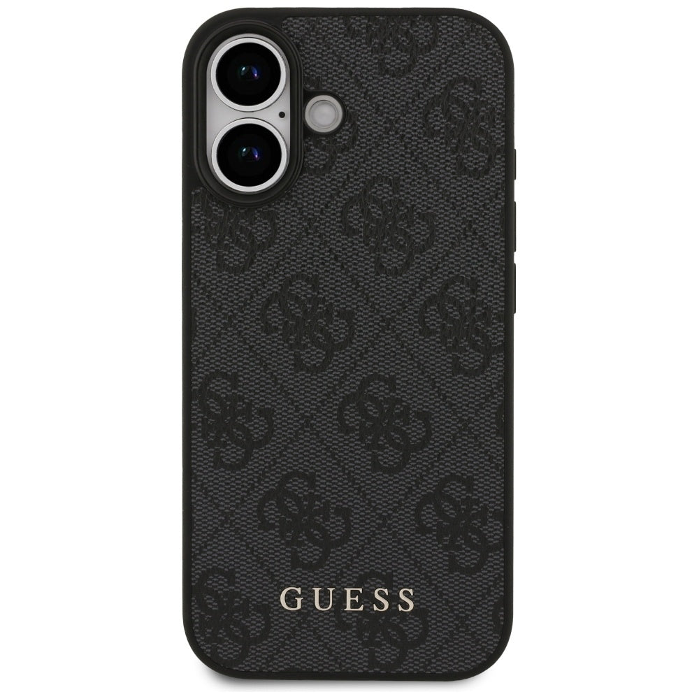 Guess iPhone 17 - 4G Classic - Σκληρή Θήκη με Πλαίσιο Σιλικόνης και Επένδυση Συνθετικού Δέρματος - Black - GUHCP17SG4GFGR