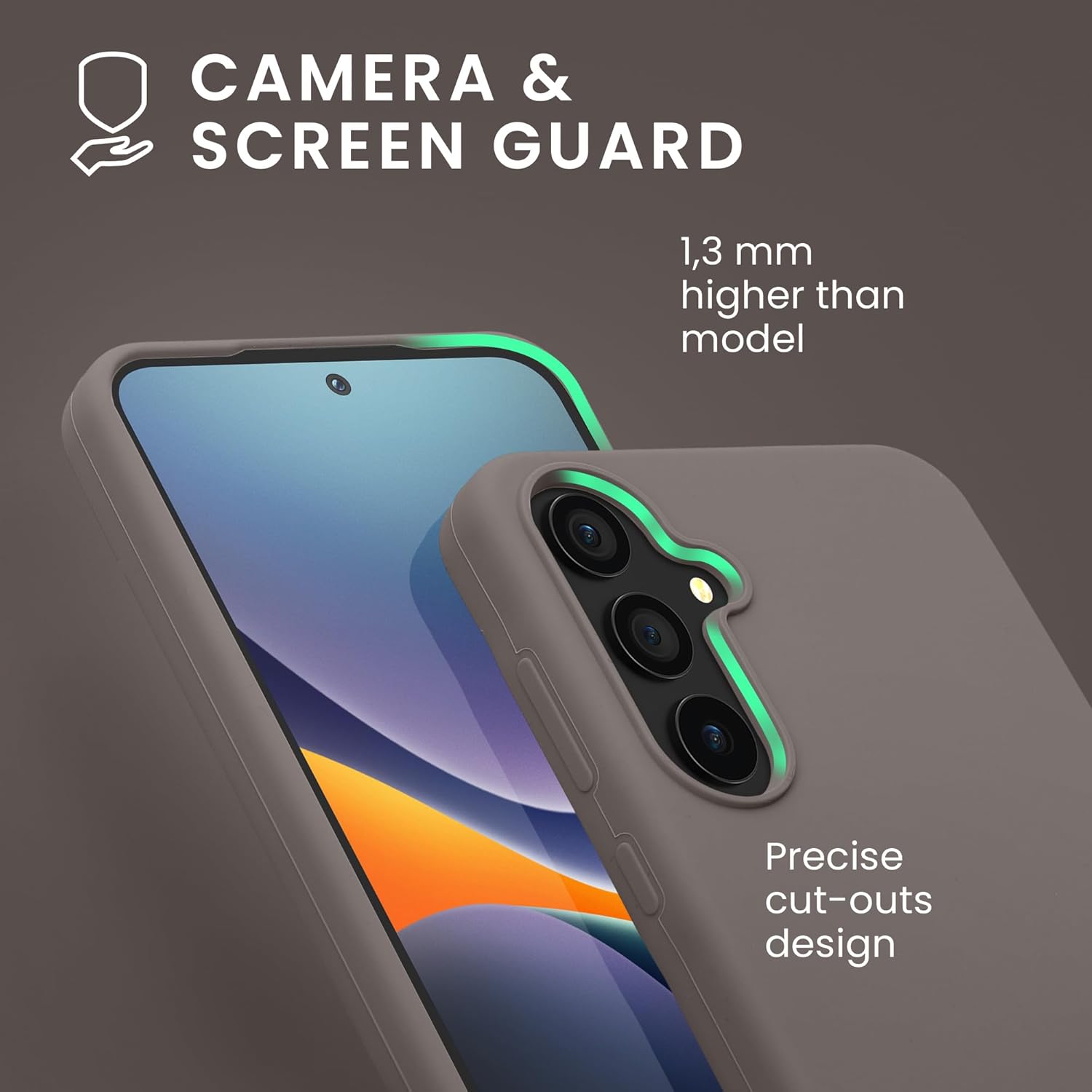 KW Samsung Galaxy A55 5G Θήκη Σιλικόνης Rubberized TPU - Stone Dust