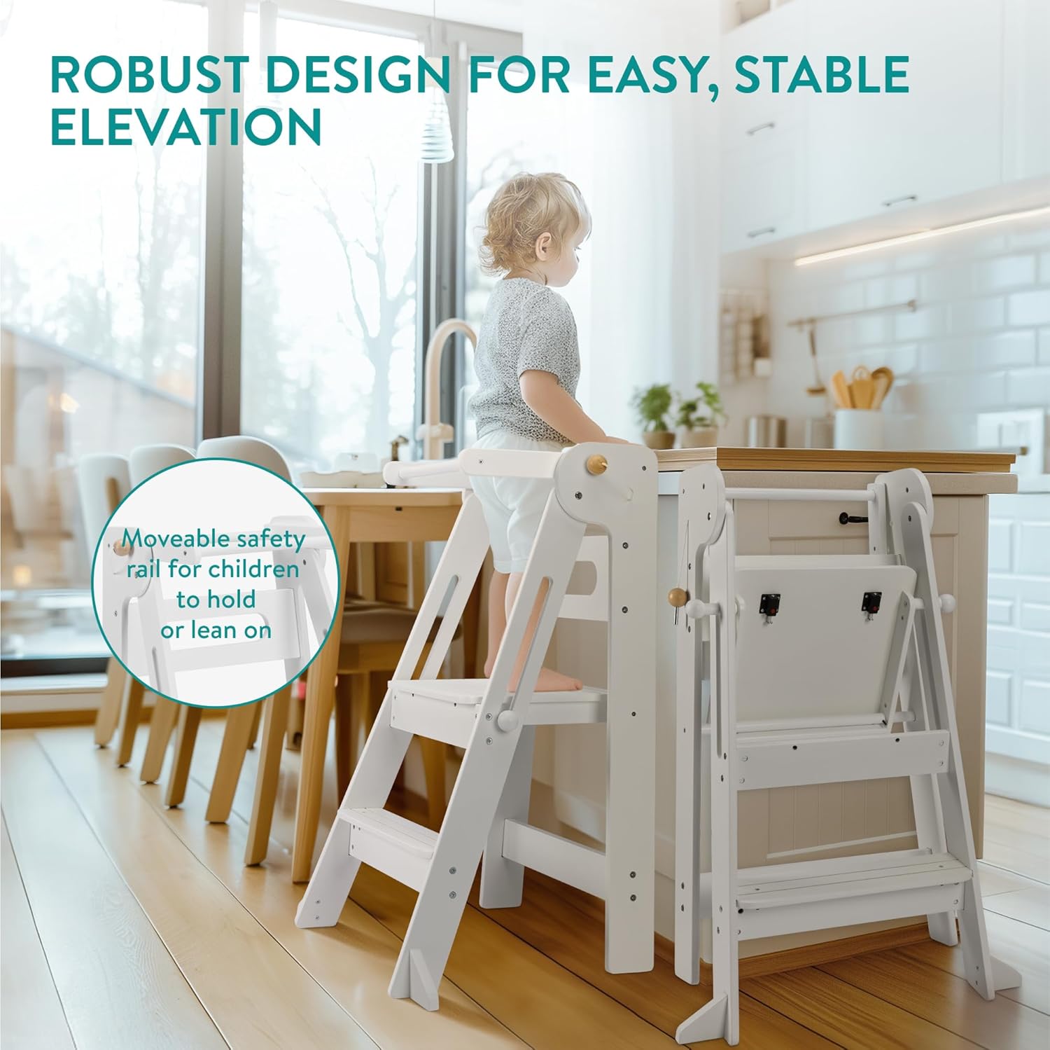 Navaris Πτυσσόμενος Πύργος Εκμάθησης - White