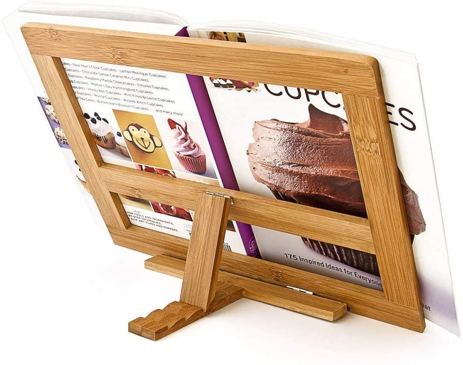 Relaxdays Ρυθμιζόμενη Βάση Βιβλίων από Μπαμπού - Brown - 4052025130770
