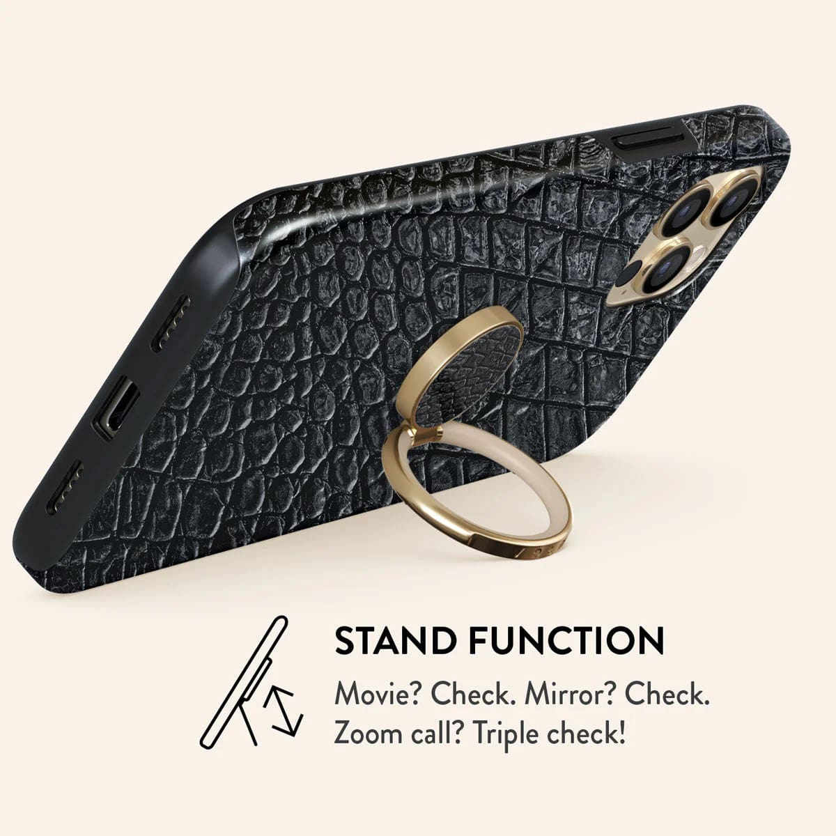 Burga Ring Holder - Δαχτυλίδι Συγκράτησης Κινητού - Βάση Στήριξης - Gold - Reaper's Touch