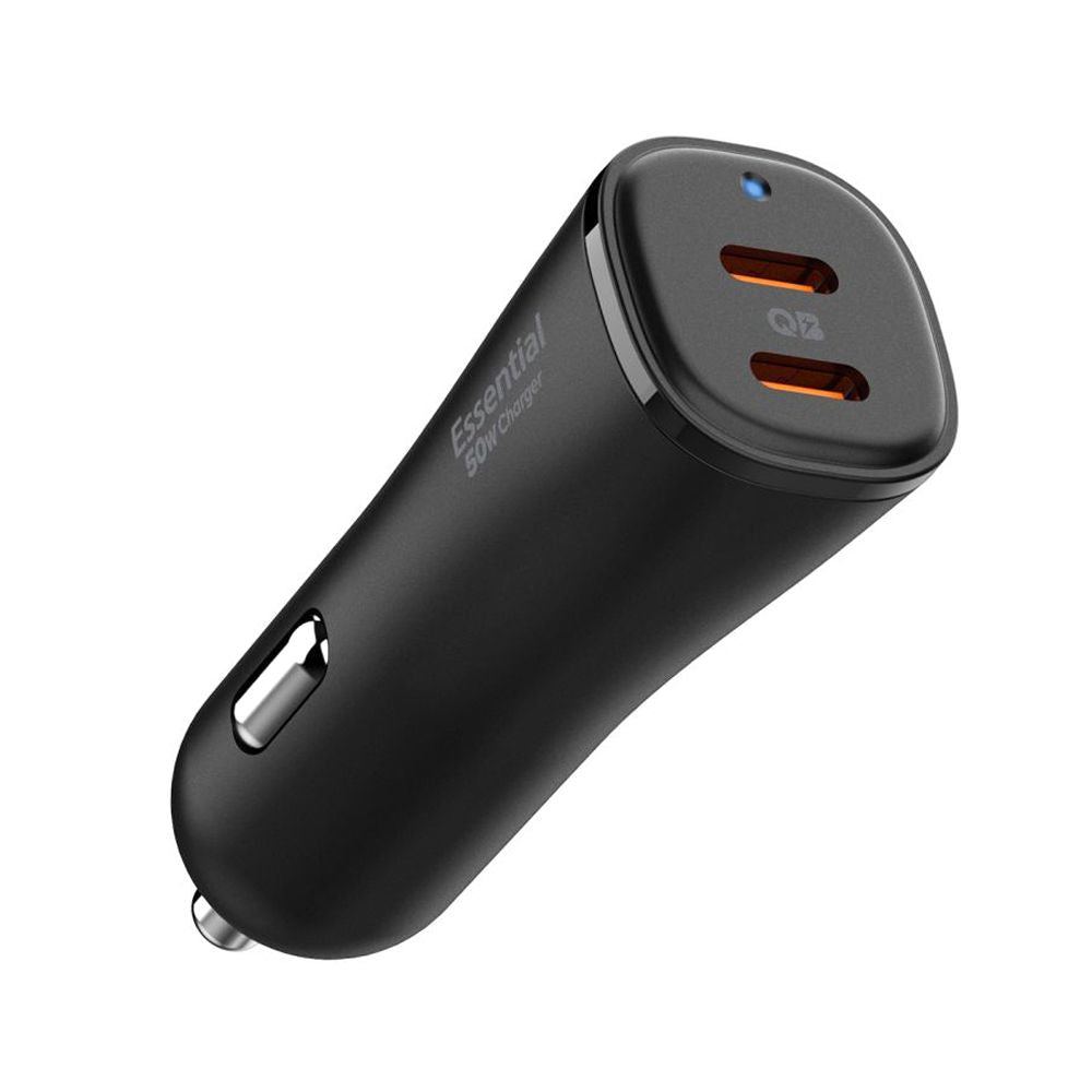 Spigen EV502 Arcstation Essential Φορτιστής Αυτοκινήτου Γρήγορης Φόρτισης 50W με 2 Θύρες Type -C - Black