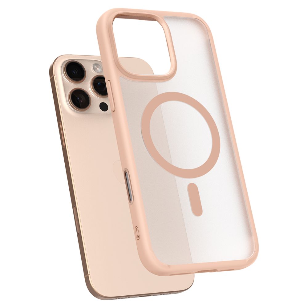 Spigen iPhone 16 Pro Ultra Hybrid T Mag Σκληρή Θήκη με Πλαίσιο Σιλικόνης με MagSafe - Rose Titanium