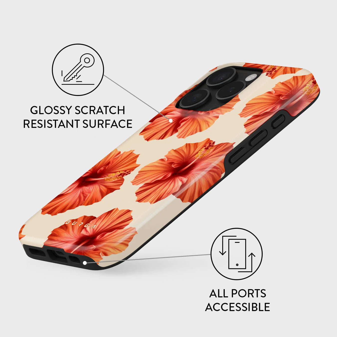 Burga iPhone 16 Pro Fashion Tough MagSafe Σκληρή Θήκη με MagSafe - Bonita