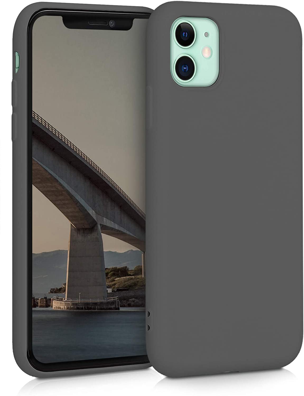 KW iPhone 11 Θήκη Σιλικόνης Rubberized TPU - Titanium Grey - 50791.155