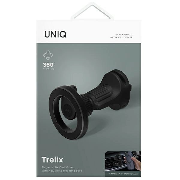 Uniq Trelix MagSafe Μαγνητική Βάση Αυτοκινήτου Αεραγωγού - Midnight Black