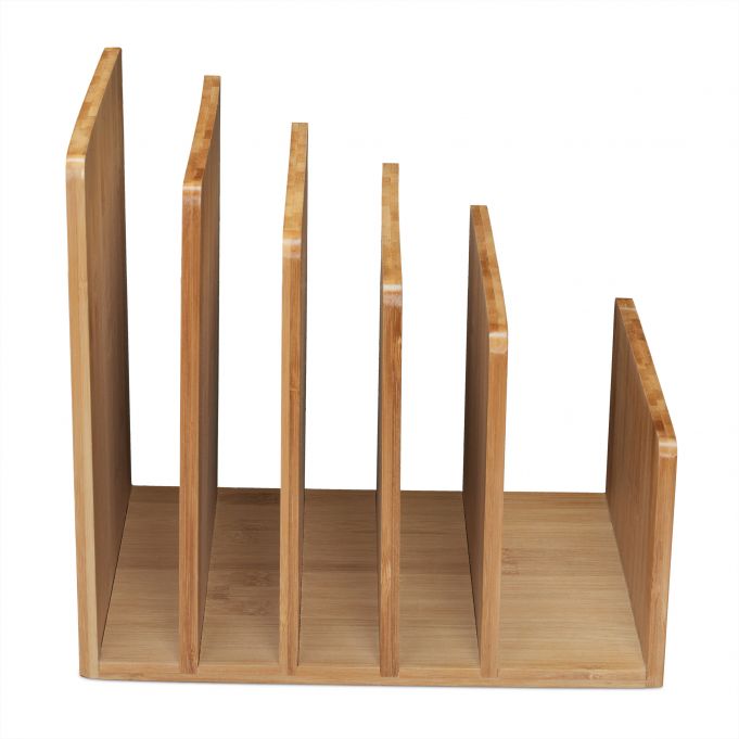 Relaxdays Θήκη Αποθήκευσης και Οργάνωσης Εγγράφων από Bamboo - Natural - 4052025316112