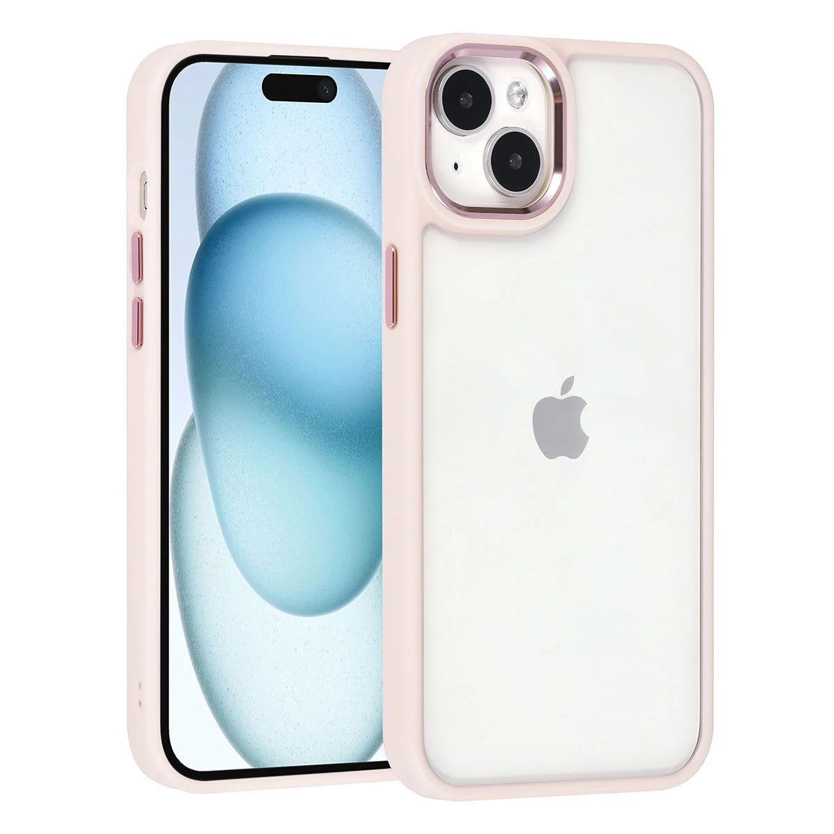 Tuniq iPhone 15 Plus / 14 Plus - Σκληρή Θήκη με Πλαίσιο Σιλικόνης - Ροζ / Διάφανο