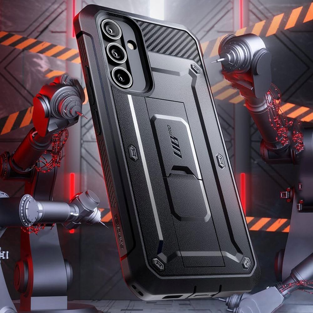 Supcase Samsung Galaxy A55 5G Unicorn Beetle Pro Σκληρή Θήκη με Προστασία Οθόνης και Stand - Black