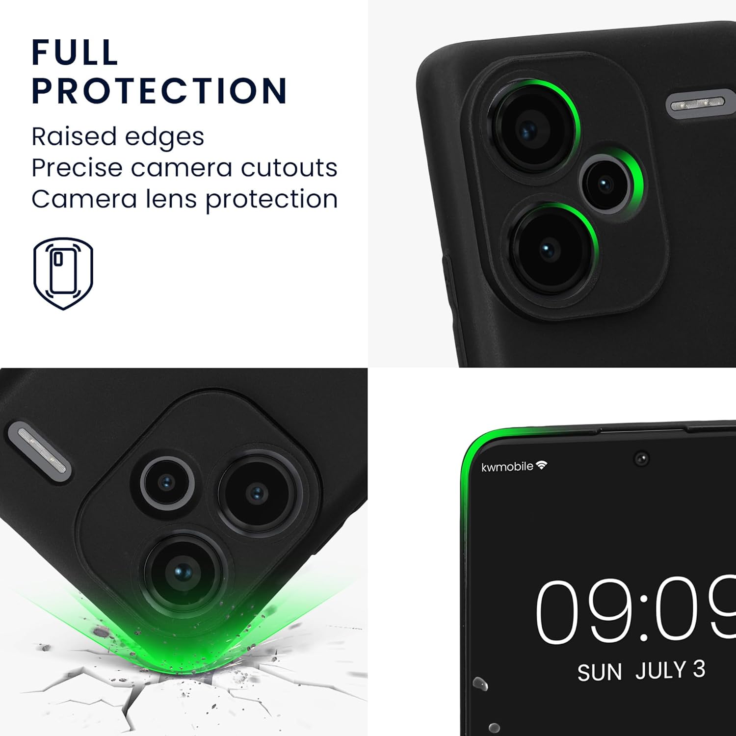 KW Xiaomi Redmi Note 13 Pro+ 5G Θήκη Σιλικόνης TPU - Black