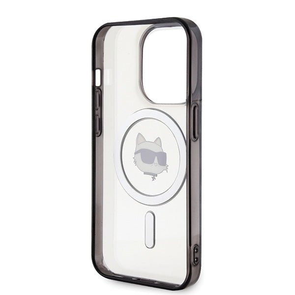 Karl Lagerfeld iPhone 15 Pro - IML Choupette's Head Magsafe Σκληρή Θήκη με Πλαίσιο Σιλικόνης και MagSafe - Διάφανη - KLHMP15LHCHNOTK