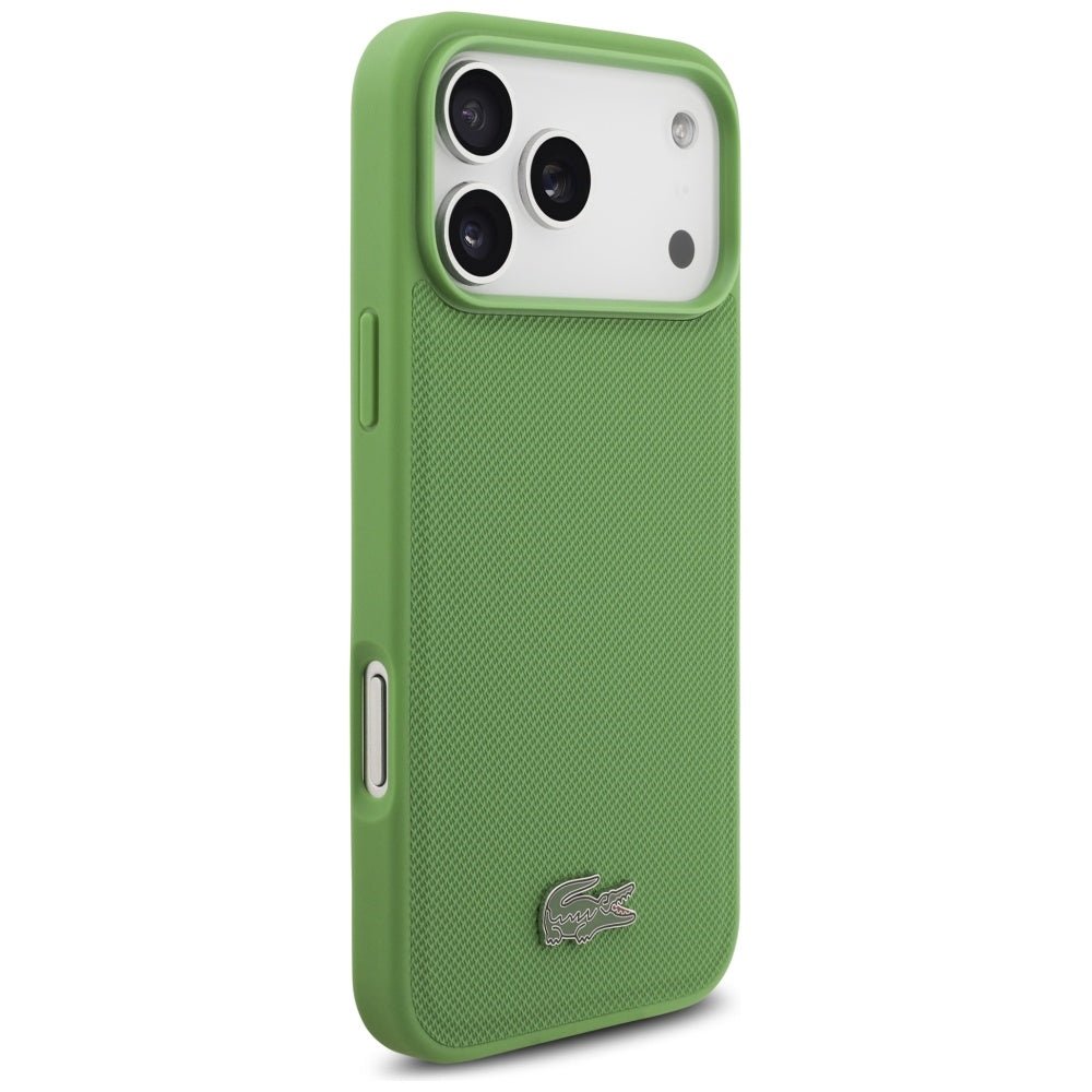 Lacoste iPhone 17 Pro Max - Petit Pique Lacquer Logo MagSafe - Σκληρή Θήκη με Πλαίσιο Σιλικόνης - Estragon