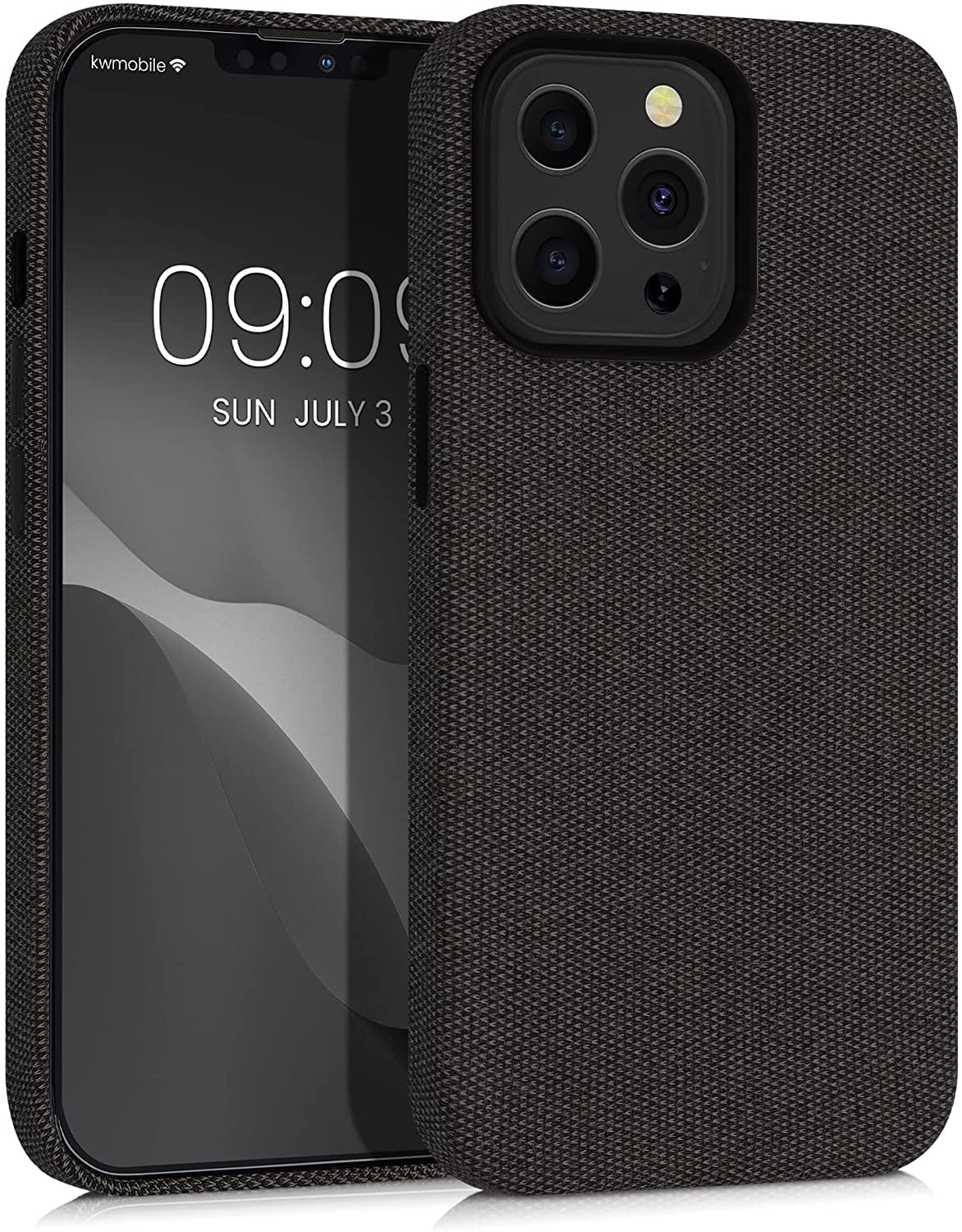 KW iPhone 13 Pro Θήκη Σιλικόνης TPU Canvas - Dark Grey - 56772.19