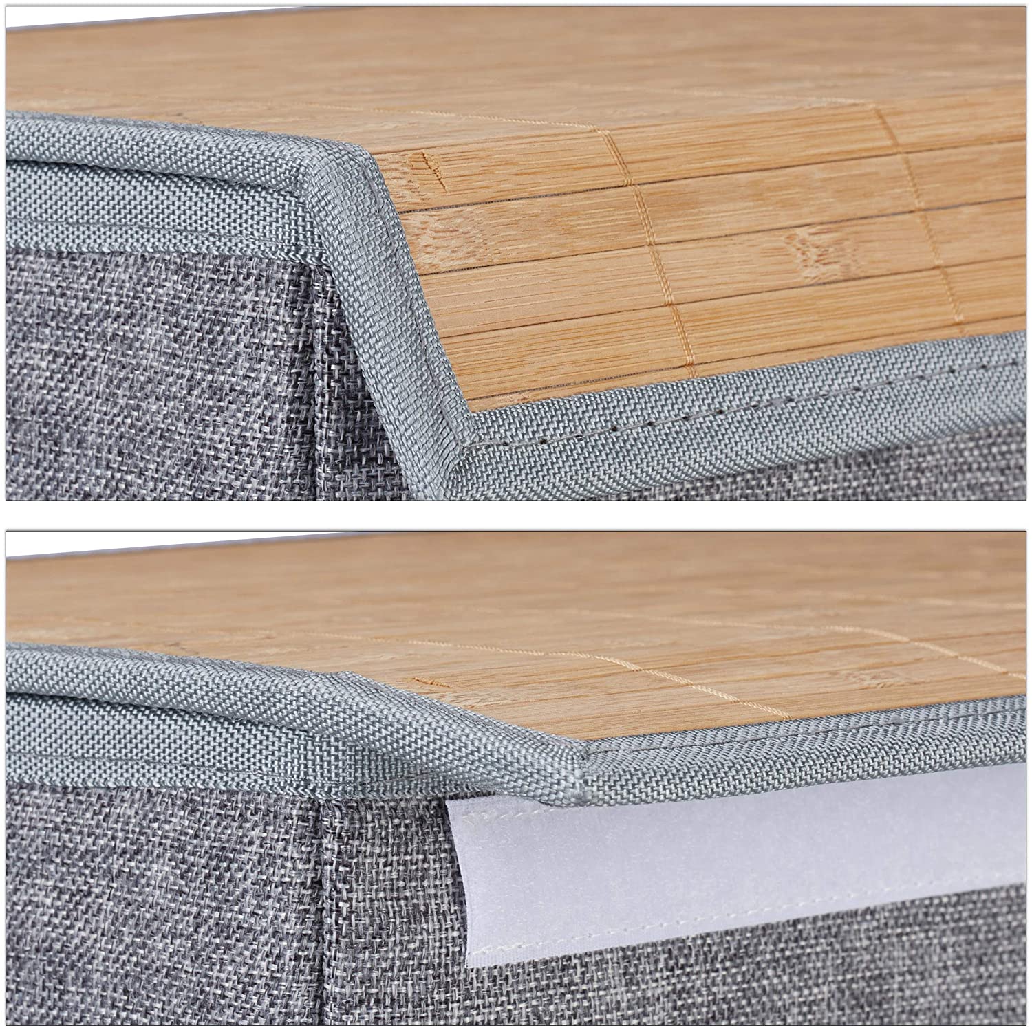 Relaxdays Καλάθι Πλυντηρίου με κάλυμμα Velcro - Gray - 4052025943646