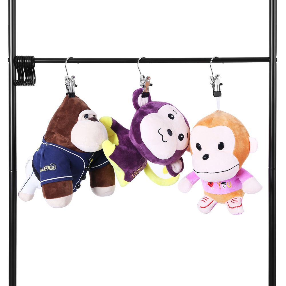 Songmics Σετ με 50 Μεταλλικούς Γάντζους με Clip - Silver - CRI001-50