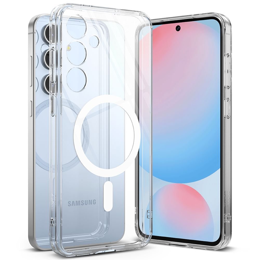 Ringke Samsung Galaxy S24 FE - Fusion Magnetic - Σκληρή Θήκη με Πλαίσιο Σιλικόνης και MagSafe - Διάφανη