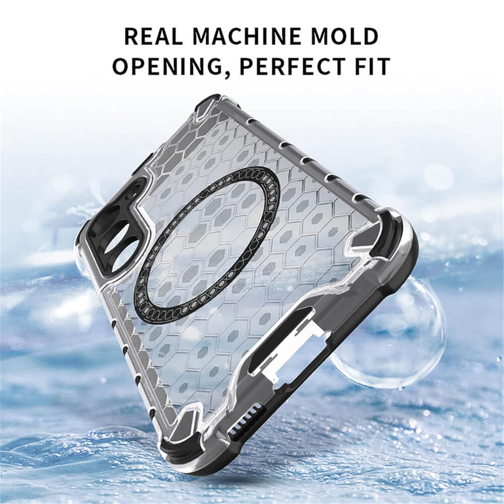 Techsuit Samsung Galaxy A36 5G Honeycomb Shield MagSafe Σκληρή Θήκη με Πλαίσιο Σιλικόνης - White