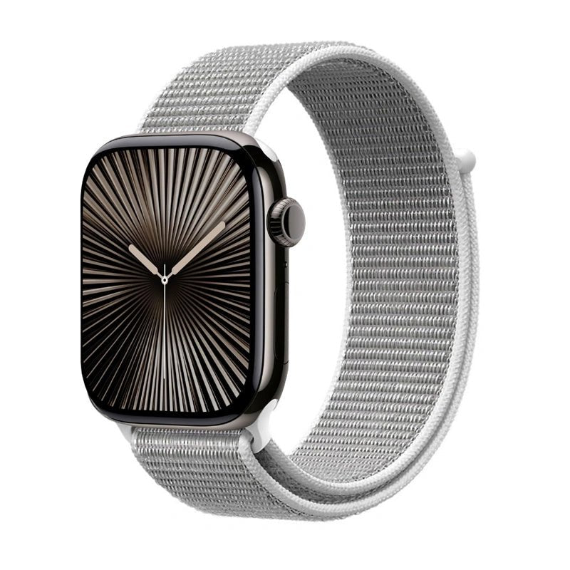 Crong Λουράκι Apple Watch 4/5/6/7/8/9/10/11 - SE (1/2/3) - ULTRA (1/2/3) - 44/45/46/49mm από Νάιλον - Nylon - Silver Grey
