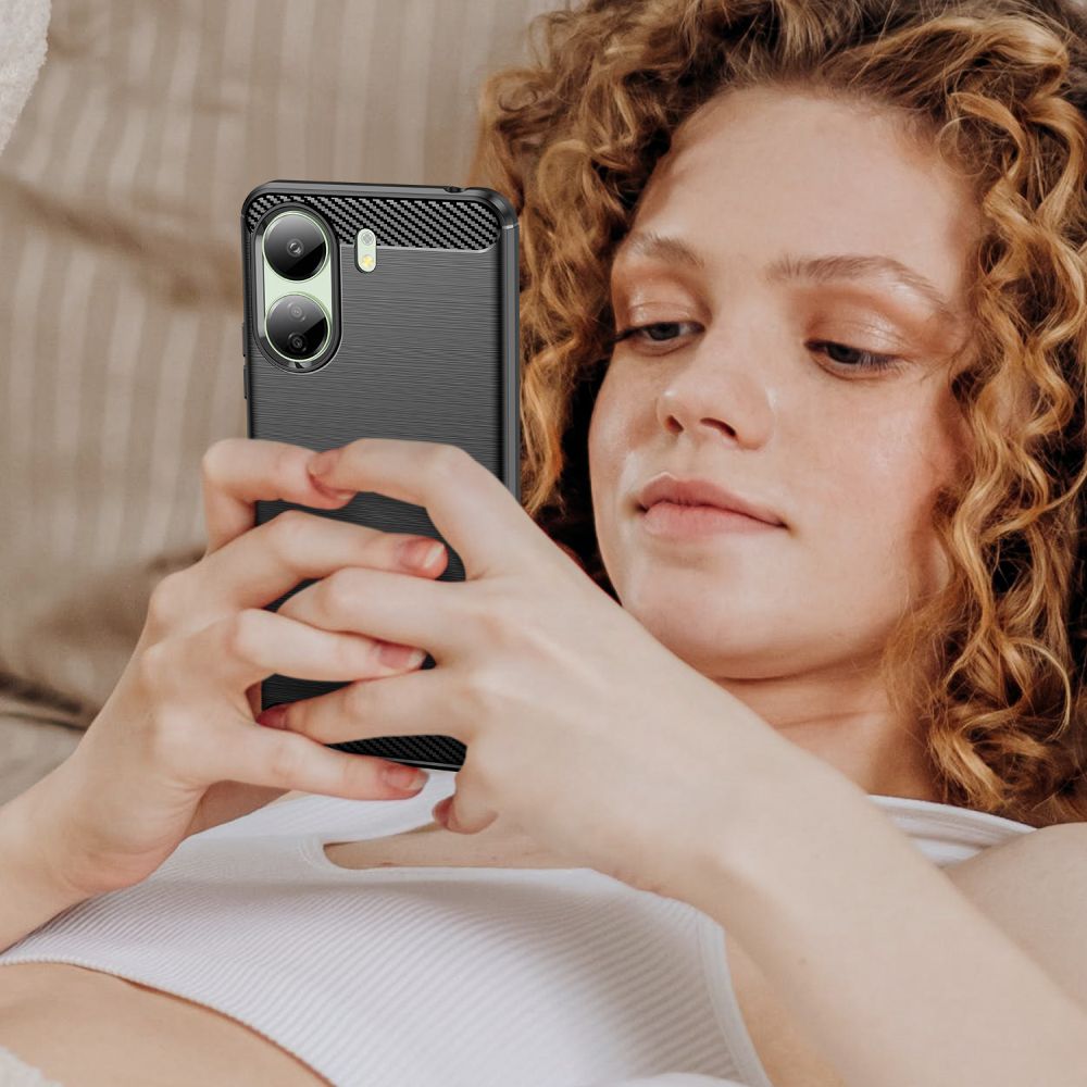 Tech - Protect Xiaomi Redmi 13C / Poco C65 Θήκη Rugged Carbon TPU - Black